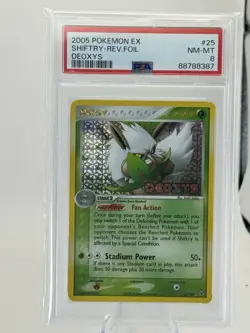 Pokemon Shiftry EX Deoxys Reverse Holo Rare #25 PSA 8 Rev Foil 2005 Card - Image 1