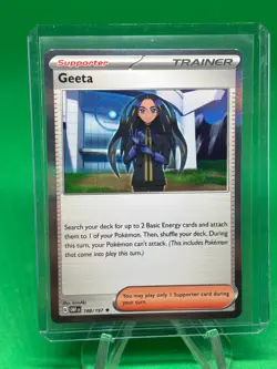 Geeta 188/197 Obsidian Flames - Holo Rare Pokemon Card NM Condition - Image 1