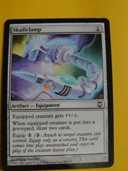Skullclamp. Darksteel. Artifact equipment Magic the Gathering Card. - Image 2