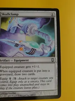 Skullclamp. Darksteel. Artifact equipment Magic the Gathering Card. - Image 3