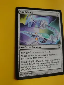 Skullclamp. Darksteel. Artifact equipment Magic the Gathering Card. - Image 4