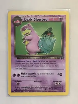Pokemon TCG Dark Slowbro 29/82 Team Rocket Non Holo Vintage Rare Card LP - Image 1
