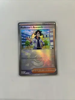 Professors Research 124/131 POKEBALL Prismatic Evolutions Holo Pokemon Card Mint - Image 1