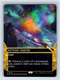 Meteor Crater #0026 Borderless Rare MTG 25 Edge of Eternities: Stellar Sights - Image 1