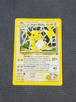 Pokemon Gym Challenge "Lt. Surge's Raichu" 11/132 / Holo Rare / Lightly Played - Image 1