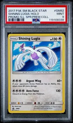 POKEMON PSA 9 MINT 2017 SM PROMO SHINING LUGIA SM82 HOLO RARE BLACK STAR REGRADE - Image 1