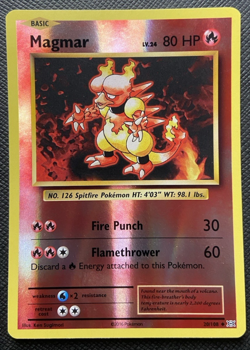 Magmar 20/108 Evolutions Reverse Holo Uncommon LP Pokemon 2016 - Image 1