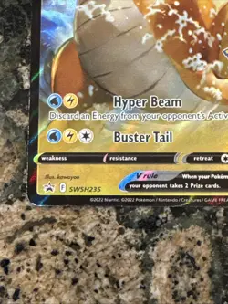 2022 Pokemon SWSH235 Dragonite V Black Star Promo Mint - Image 2