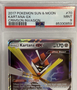 2017 POKEMON SUN & MOON CRIMSON INVASION #70 KARTANA GX PSA 9 - Image 2