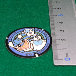 Bruxish Alolan Vulpix Pokemon Manhole Type Seal Sticker Nintendo Japanese F/S - Image 2