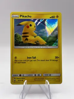 Pikachu 28/73 Holo Shining Legends Pokemon NM - Image 1