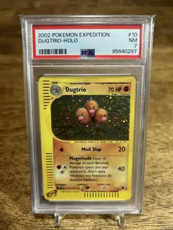 PSA 7 NM Dugtrio 10/165 Holo Rare Expedition E-Series 2002 Pokemon Card - Image 1