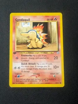Pokemon TCG Cyndaquil Neo Genesis Card 57/111 1st Edition Regular LP - Image 1