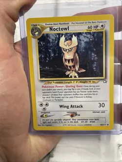 Pokemon NOCTOWL Card 42/111 Uncommon Neo Genesis NM Regular Unlimited Vintage - Image 1