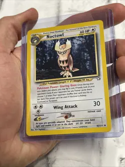 Pokemon NOCTOWL Card 42/111 Uncommon Neo Genesis NM Regular Unlimited Vintage - Image 2