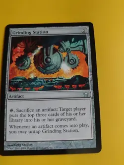 Grinding Station. Fifth Dawn. Artifact VG Magic the Gathering Card. - Image 1