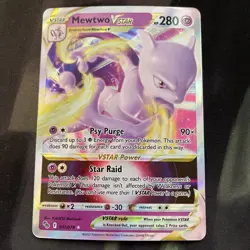 Mewtwo VSTAR 031/078 Pokemon Card GO Holo Psychic Type Full Art NM - Image 1