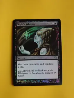 Night's Whisper. FOIL Sorcery. Fifth Dawn. VG Magic the Gathering Card. - Image 1