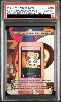 PSA10 2025 Louis Vuitton x Murakami PANDA AND GASTON trading card game - Image 1