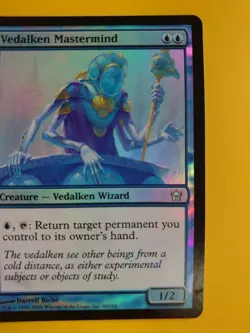Vedalken Mastermind. FOIL Wizard Fifth Dawn. VG Magic the Gathering Card. - Image 2