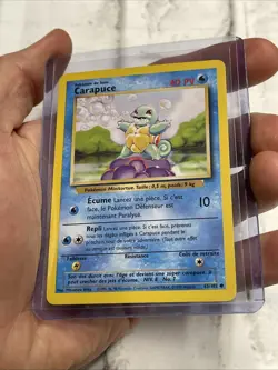 Pokemon Carapuce 63/102 FRENCH (Squirtle) Base Set Pokemon Vintage Card NM/MT - Image 2