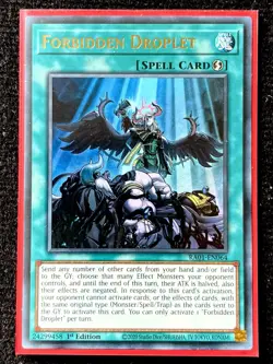 Forbidden Droplet Ultra Rare 1st Edition Mint Yu-Gi-Oh! Spell Card [RA01-EN064] - Image 1