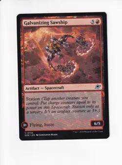 MAGIC THE GATHERING MTG EDGE OF ETERNITIES GALVANIZING SAWSHIP - Image 1
