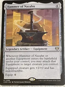 Hammer of Nazahn Commander Masters Regular Card MTG Magic the Gathering - Image 1