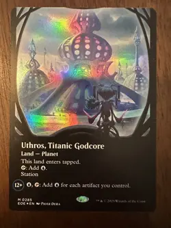 Uthros, Titanic Godcore : MTG *FOIL BORDERLESS* Edge of Eternities #0285 - Image 1