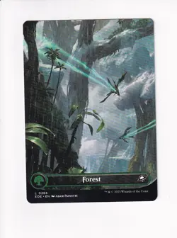 MAGIC THE GATHERING MTG EDGE OF ETERNITIES FOREST 0266 BORDERLESS - Image 1