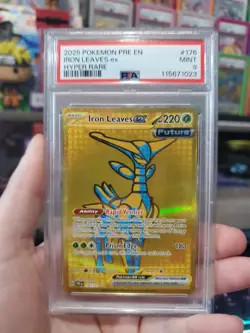 POKEMON 2025 Prismatic Evolutions IRON LEAVES Ex#176 PSA 9 Mint RARE 2 - Image 1