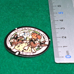 Alolan Vulpix Vulpix Mudbray Pokemon Manhole Type Sticker Nintendo Japanese F/S - Image 2