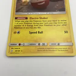 Pokemon Tcg Sun & Moon Team Up - Electrode 39/181 Holo Rare - Image 5