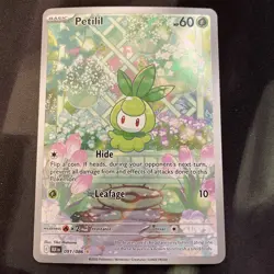 Petilil 091/086 Sv11b: Black Bolt Holo Pokemon Card Grass Type Full Art - Image 1