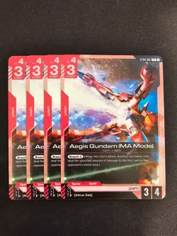 4x Aegis Gundam (MA Mode) (ST04-007) Gundam TCG Card Game - English - Image 1