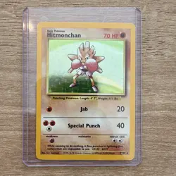 Pokemon TCG Hitmonchan Holo Card Base Set 7/102 Rare Collectible (MP) - Image 3