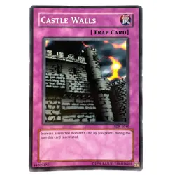 Yugioh CCG Collectable 1996 Konami Castle Walls Trap Card 1996 - Image 1
