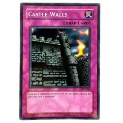 Yugioh CCG Collectable 1996 Konami Castle Walls Trap Card 1996 SDY - Image 1
