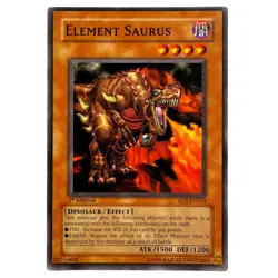Yugioh CCG Collectable 1996 Konami 1st Edition Element Saurus Card - Image 1