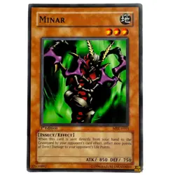 Yugioh CCG Collectable 1996 Konami 1st Edition Minar Card - Image 1