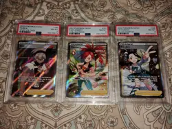 Pokemon ENGLISH Bea Flannery Candice Vivid Chilling HOLO PSA 8 NM-MT 3 Card Lot - Image 1