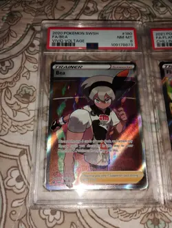 Pokemon ENGLISH Bea Flannery Candice Vivid Chilling HOLO PSA 8 NM-MT 3 Card Lot - Image 2