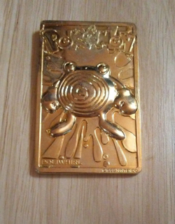 1999 Burger King POLIWHIRL Limited Edition 23k Gold Plated Pokemon Card - Image 1