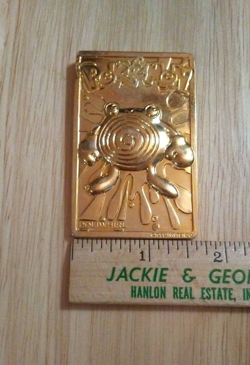 1999 Burger King POLIWHIRL Limited Edition 23k Gold Plated Pokemon Card - Image 3