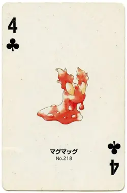 2000 Slugma 4 of Clubs Pokemon Silver Part 2 Playing Card Japan Original - Image 2
