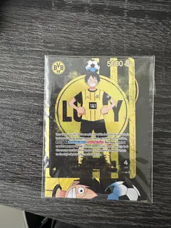 ONE PIECE x BVB 09 Dortmund Promo Card ST13-003 Monkey D. Luffy SEALED - Image 1