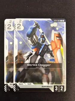 4x Strike Dagger (ST04-005) Gundam TCG Card Game - English - Image 1
