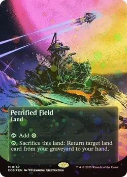 MTG - Petrified Field - Galaxy Foil - Stellar Sights - Edge of Eternities - Image 1