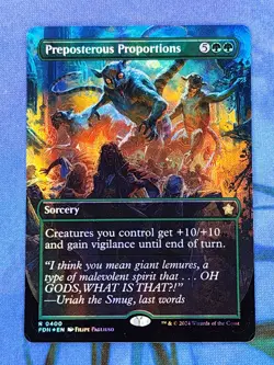 1x MANAFOIL Preposterous Proportions, NM, FDN, Magic: the Gathering, MtG - Image 1