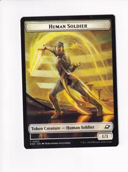 MAGIC MTG EDGE OF ETERNITIES DOUBLE TOKEN HUMAN SOLDIER / LANDER 0007 - Image 1